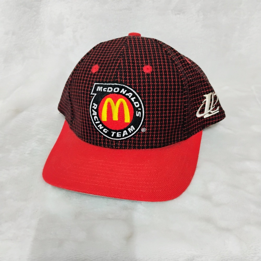 Vintage 1997 Logo Athletic McDonalds Racing Team Bill Elliott 94 NASCAR Hat Red